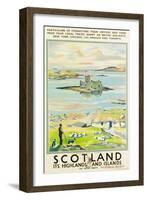 Scotland, Kishmul Castle Isle of Barra, Poster Advertising British Railways, 1952-null-Framed Giclee Print