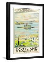 Scotland, Kishmul Castle Isle of Barra, Poster Advertising British Railways, 1952-null-Framed Giclee Print