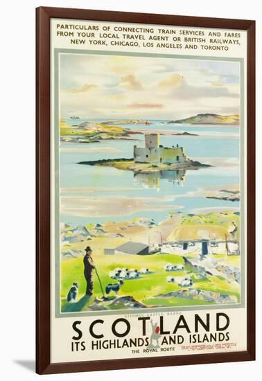 Scotland, Kishmul Castle Isle of Barra, Poster Advertising British Railways, 1952-null-Framed Giclee Print