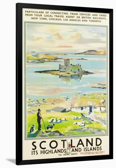 Scotland, Kishmul Castle Isle of Barra, Poster Advertising British Railways, 1952-null-Framed Giclee Print