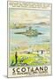 Scotland, Kishmul Castle Isle of Barra, Poster Advertising British Railways, 1952-null-Mounted Giclee Print