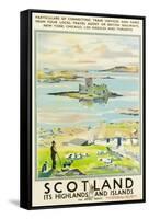Scotland, Kishmul Castle Isle of Barra, Poster Advertising British Railways, 1952-null-Framed Stretched Canvas