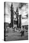 Scotland, St. Andrews, Old Cathedral, Ruin, B / W-Thomas Ebelt-Stretched Canvas
