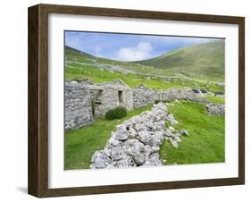 Scotland, St Kilda Islands, Hirta Island, Abandoned Settlement-Martin Zwick-Framed Premium Photographic Print