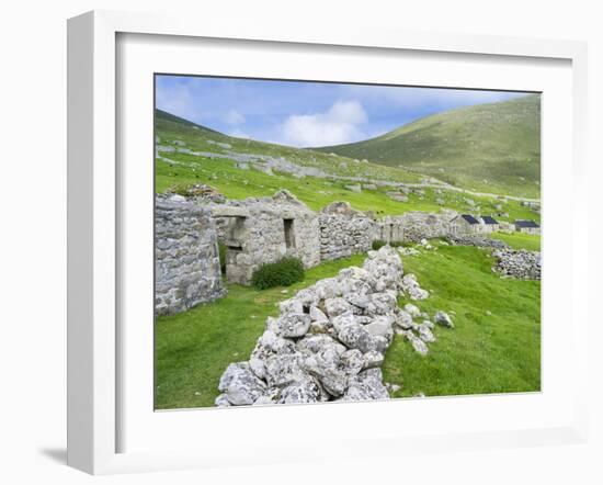 Scotland, St Kilda Islands, Hirta Island, Abandoned Settlement-Martin Zwick-Framed Premium Photographic Print