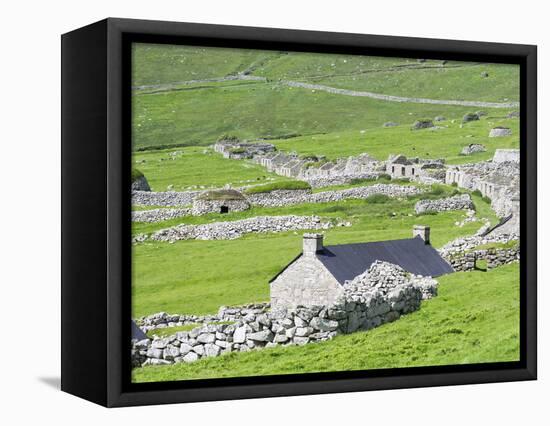 Scotland, St Kilda Islands, Hirta Island, Abandoned Settlement-Martin Zwick-Framed Stretched Canvas