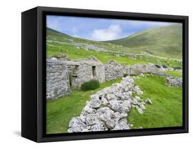 Scotland, St Kilda Islands, Hirta Island, Abandoned Settlement-Martin Zwick-Framed Stretched Canvas