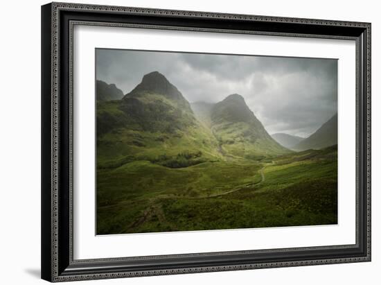 Scotland The Road To Glencoe By The Three Sisters-Philippe Manguin-Framed Photographic Print