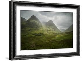 Scotland The Road To Glencoe By The Three Sisters-Philippe Manguin-Framed Photographic Print