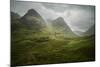 Scotland The Road To Glencoe By The Three Sisters-Philippe Manguin-Mounted Photographic Print