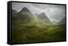 Scotland The Road To Glencoe By The Three Sisters-Philippe Manguin-Framed Stretched Canvas