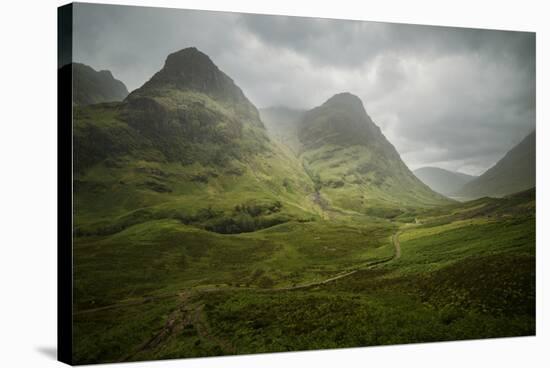 Scotland The Road To Glencoe By The Three Sisters-Philippe Manguin-Stretched Canvas