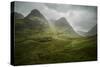 Scotland The Road To Glencoe By The Three Sisters-Philippe Manguin-Stretched Canvas