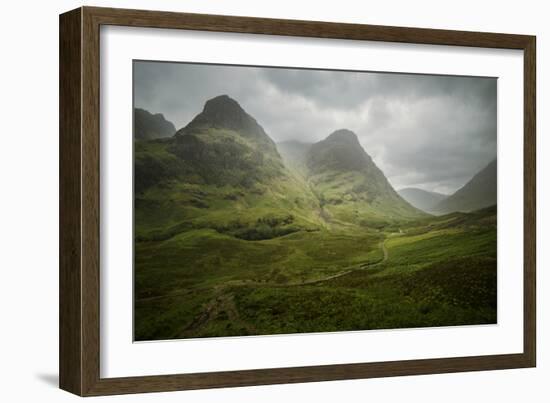 Scotland The Road To Glencoe By The Three Sisters-Philippe Manguin-Framed Photographic Print