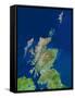 Scotland, UK, Satellite Image-PLANETOBSERVER-Framed Stretched Canvas