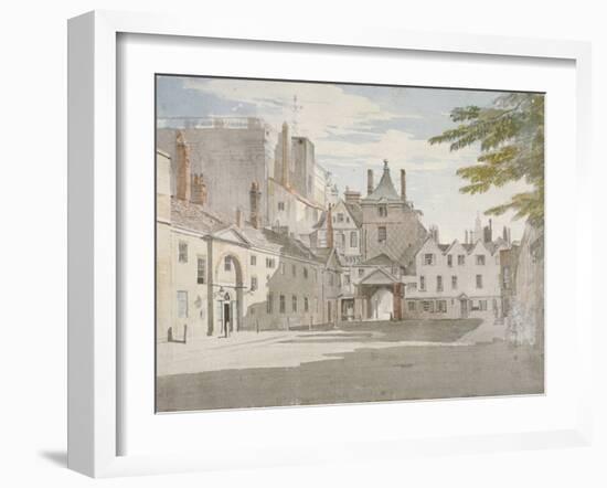 Scotland Yard with Part of the Banqueting House, Whitehall, Westminster, London, C1776-Paul Sandby-Framed Giclee Print