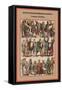 Scots and English Warriors and Royalty Costumes of Albion-Friedrich Hottenroth-Framed Stretched Canvas