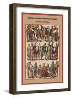 Scots and English Warriors and Royalty Costumes of Albion-Friedrich Hottenroth-Framed Premium Giclee Print