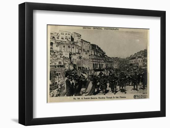 Scots Battalion at Es Salt, Palestine, WW1-null-Framed Photographic Print