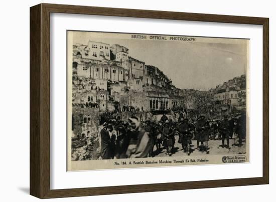 Scots Battalion at Es Salt, Palestine, WW1-null-Framed Photographic Print