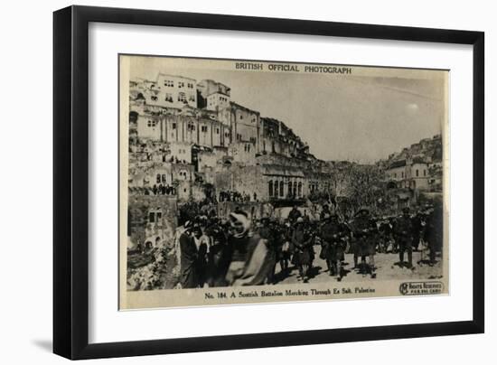 Scots Battalion at Es Salt, Palestine, WW1-null-Framed Photographic Print