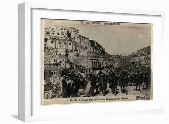 Scots Battalion at Es Salt, Palestine, WW1-null-Framed Photographic Print