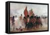 Scots Guards Saving the Colours at Alma, 1854, 1899-Lady Butler-Framed Stretched Canvas