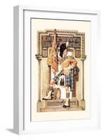 Scotsman with Drum and Flag-null-Framed Art Print