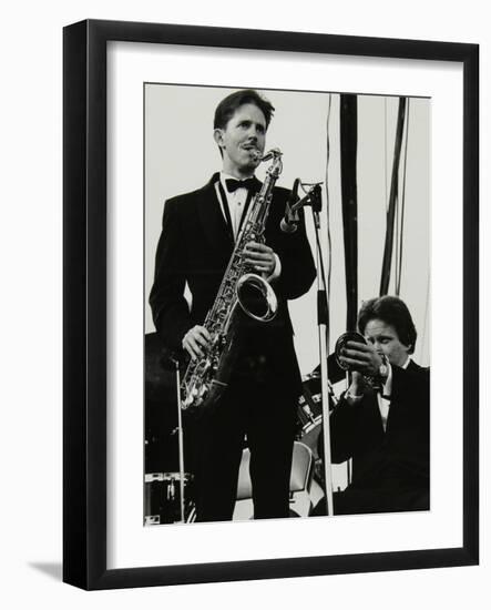 Scott Hamilton (Tenor Saxophone and Warren Vache (Trumpet) at Knebworth, Hertfordshire, 1982-Denis Williams-Framed Photographic Print