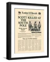 Scott Killed at the South Pole-The Vintage Collection-Framed Art Print