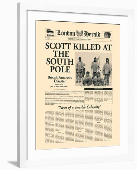 Scott Killed at the South Pole-The Vintage Collection-Framed Art Print