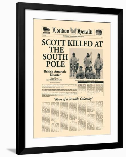 Scott Killed at the South Pole-The Vintage Collection-Framed Art Print