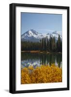 Scott Lake with Sister Mts, Willamette National Forest Oregon, USA-Jamie & Judy Wild-Framed Premium Photographic Print