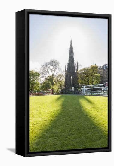 Scott Monument along Princess Street-Guido Cozzi-Framed Stretched Canvas