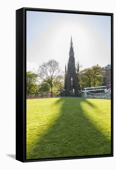 Scott Monument along Princess Street-Guido Cozzi-Framed Stretched Canvas