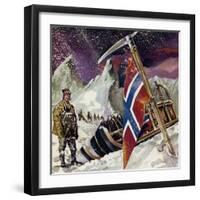 Scott Reached the Pole Only to Find That He Had Been Beaten by Amundsen-null-Framed Giclee Print