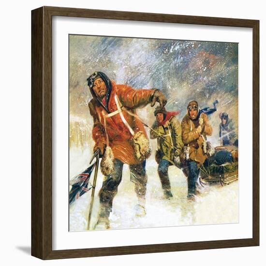 Scott's Expedition to the South Pole-English School-Framed Giclee Print