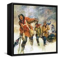 Scott's Expedition to the South Pole-English School-Framed Stretched Canvas