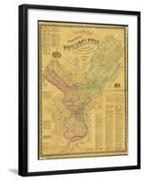 Scott's Map of the Consolidated City of Philadelphia, 1856-James Scott-Framed Giclee Print