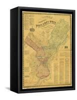 Scott's Map of the Consolidated City of Philadelphia, 1856-James Scott-Framed Stretched Canvas