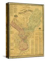 Scott's Map of the Consolidated City of Philadelphia, 1856-James Scott-Stretched Canvas