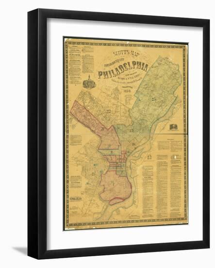 Scott's Map of the Consolidated City of Philadelphia, 1856-James Scott-Framed Giclee Print