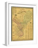 Scott's Map of the Consolidated City of Philadelphia, 1856-James Scott-Framed Giclee Print