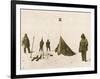 Scott's Team Arrive at the South Pole to Find That Amundsen's Crew Have Beaten Them to It-null-Framed Photographic Print