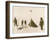 Scott's Team Arrive at the South Pole to Find That Amundsen's Crew Have Beaten Them to It-null-Framed Photographic Print