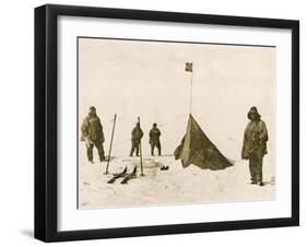 Scott's Team Arrive at the South Pole to Find That Amundsen's Crew Have Beaten Them to It-null-Framed Photographic Print