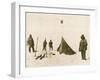 Scott's Team Arrive at the South Pole to Find That Amundsen's Crew Have Beaten Them to It-null-Framed Photographic Print