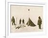 Scott's Team Arrive at the South Pole to Find That Amundsen's Crew Have Beaten Them to It-null-Framed Photographic Print