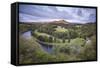 Scott's View Looking Towards Eildon Hill with the River Tweed in the Foreground, Scotland, UK-Joe Cornish-Framed Stretched Canvas