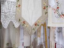 Greece, Crete. Lace and embroidery in shop in town of Kritsa. Lasithi Region.-Scott Smith-Photographic Print